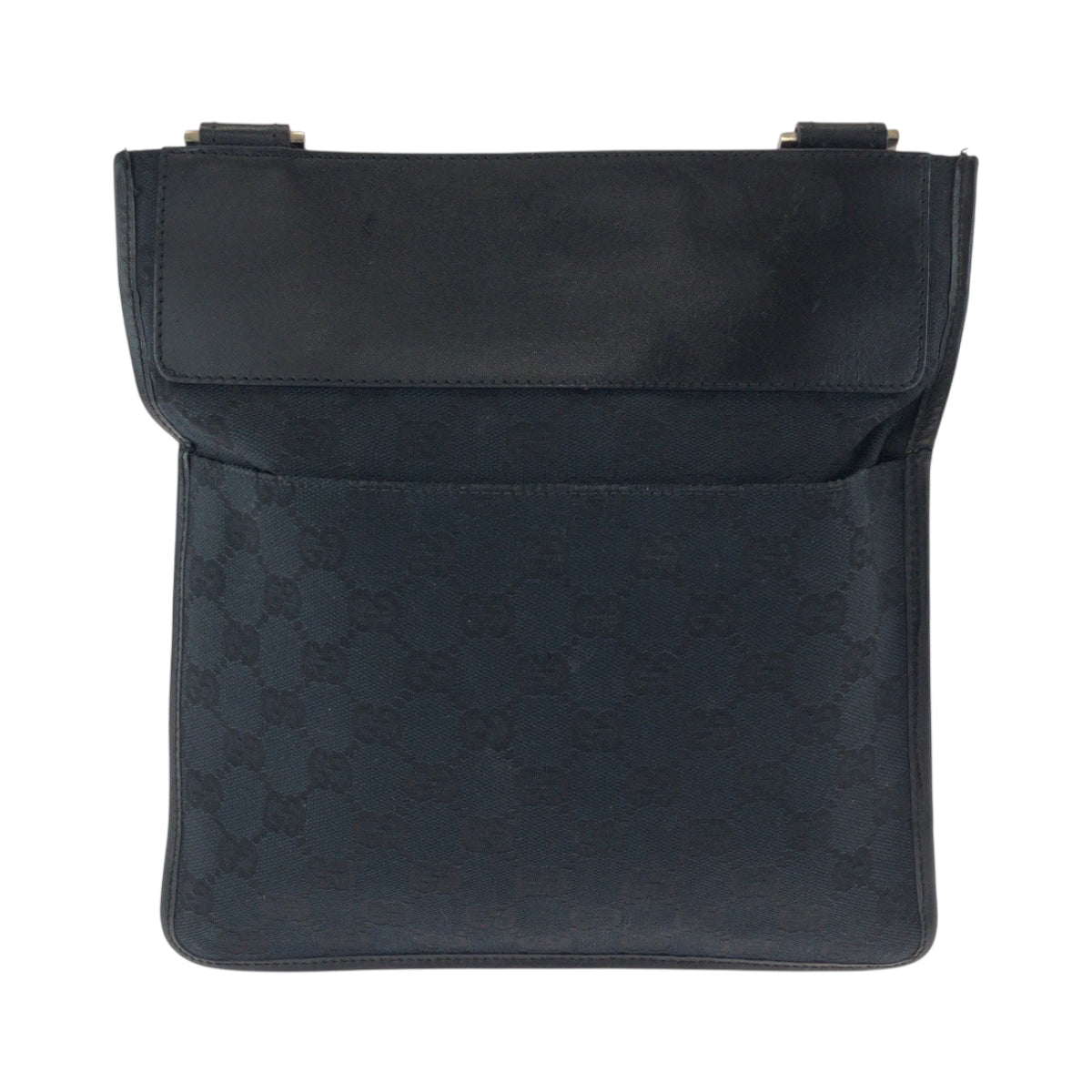 Gucci 019 GG SilverMetal pochette Canvas Black Shoulder Bag