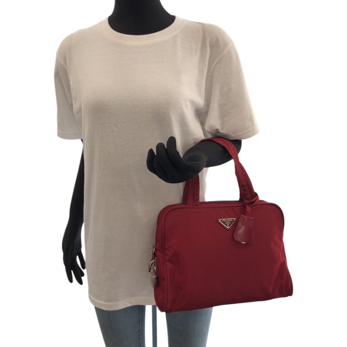 Tote Bag Metal Tote Bag Handbag Test Nylon Red