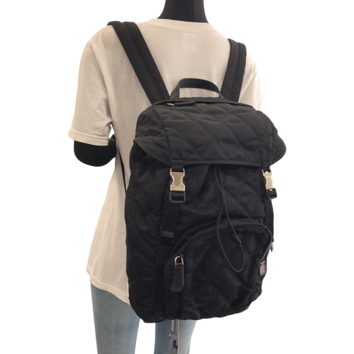 Backpack Silvermetal Backpack Backpack Test Suit Quilting Nylon Black