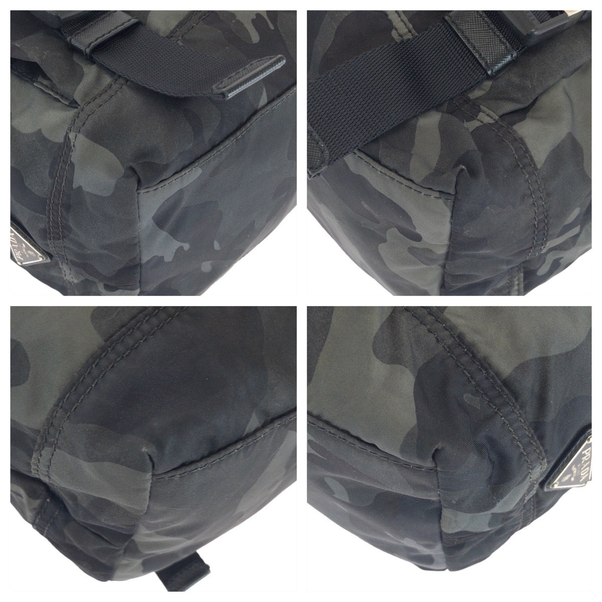 Prada Tessuto Triangle 2Way Shoulder Bag Leather Nylon Logo