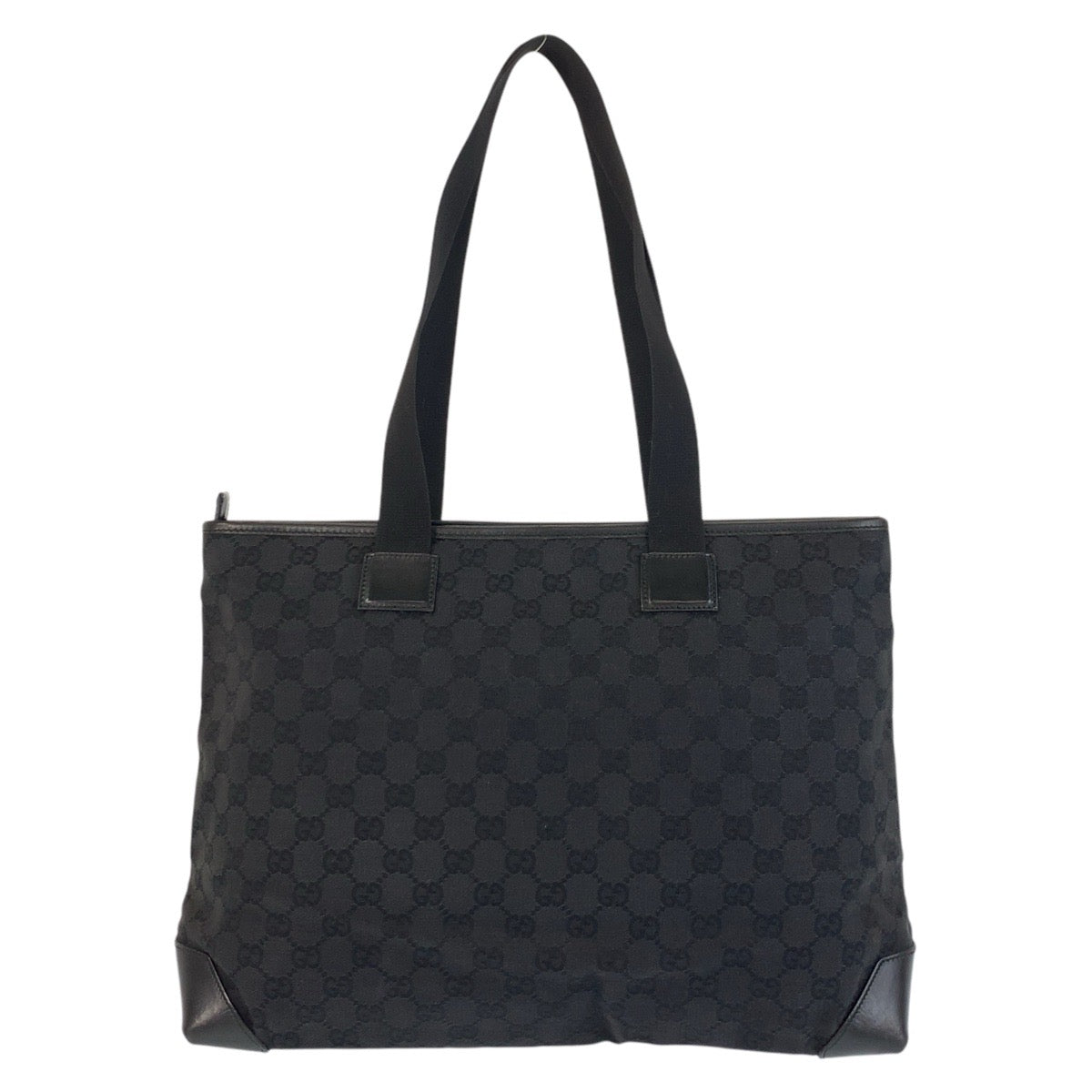Gucci GG SilverMetal Leather Canvas Black Shoulder Bag 3