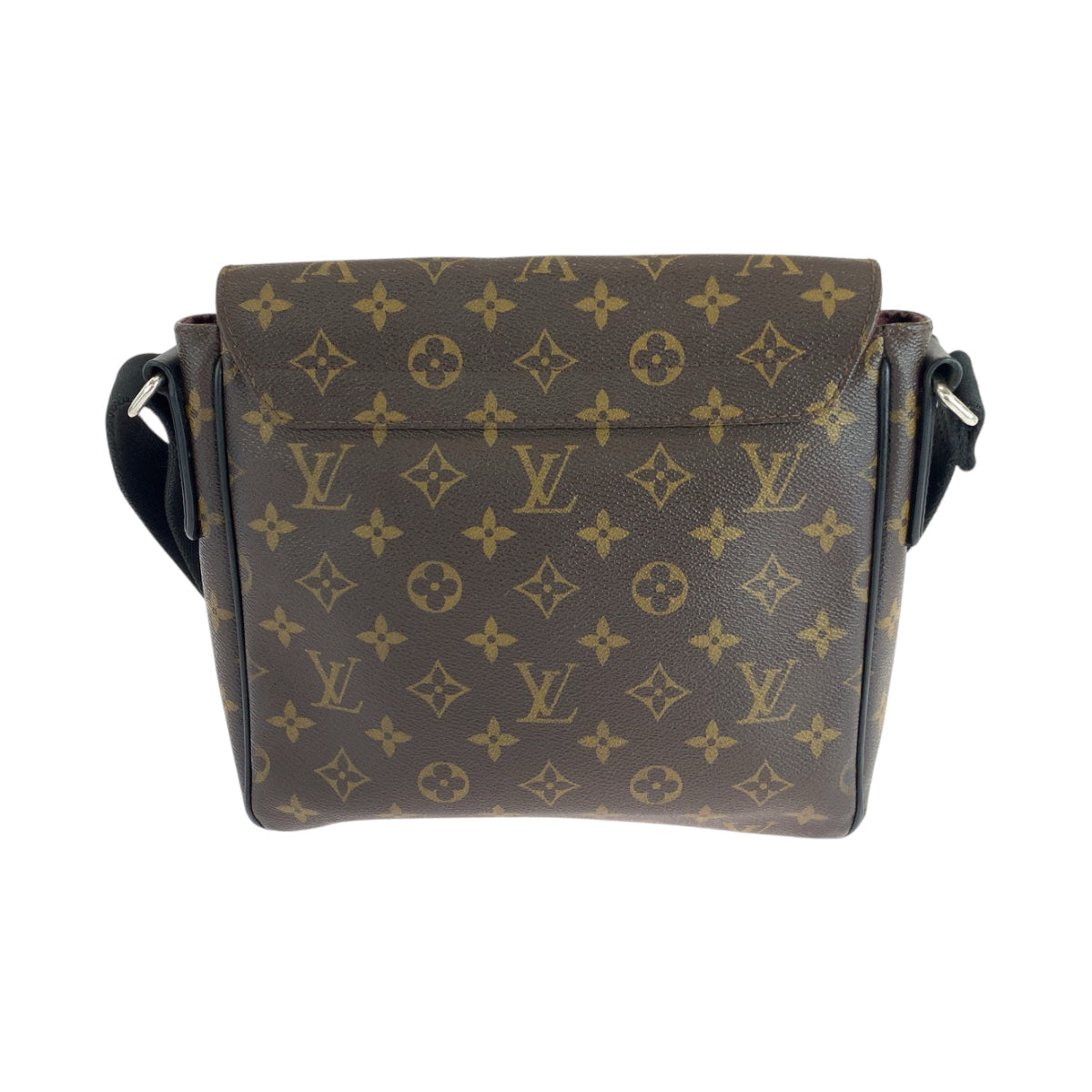 Louis Vuitton M40935 PVC SilverMetal Macasa District Monogram Black Brown Shoulder Bag