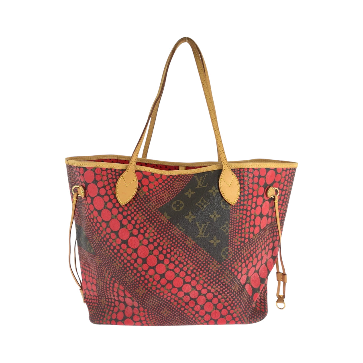 Louis Vuitton M40686 PVC Yayoi Kusama collaboration Monogram Brown Red Gold Shoulder Bag