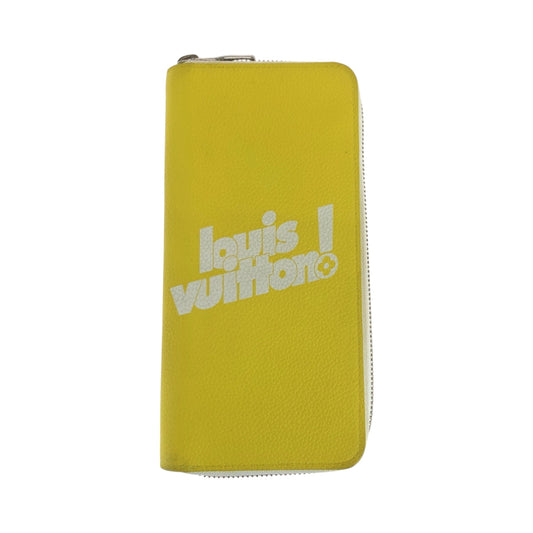Louis Vuitton Long Purse M80852 Yellow SilverMetal Leather White Wallet Case