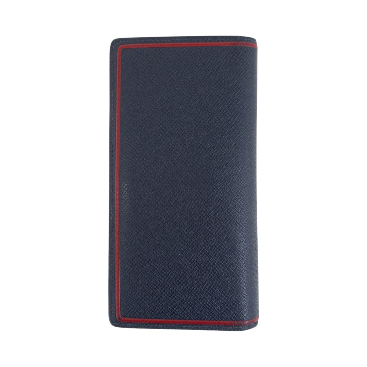 Louis Vuitton Long Purse M63434 Marine SilverMetal Leather Blue Red Navy Wallet Case