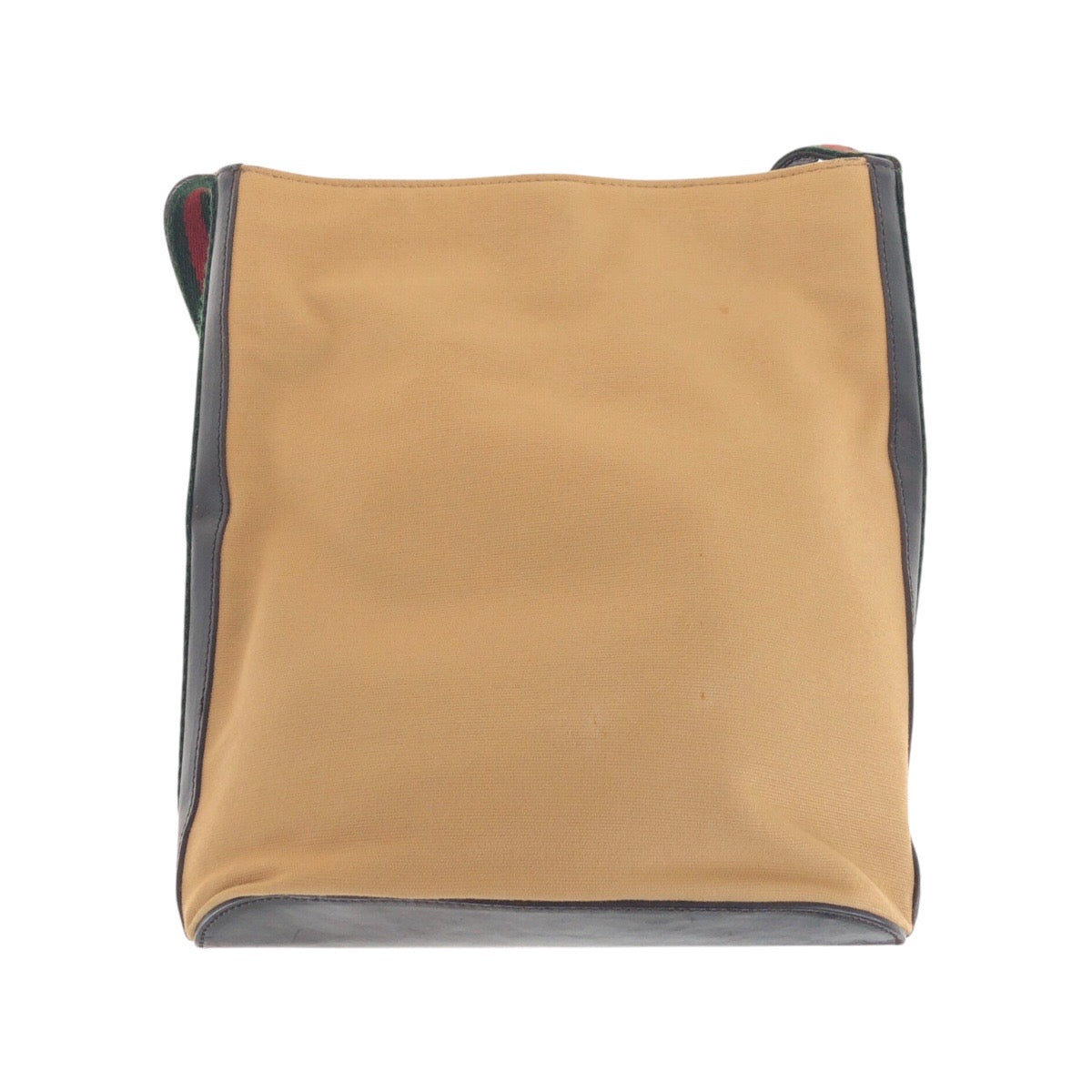 Gucci 001. Camel omen Leather Canvas Beige Gold Shoulder Bag