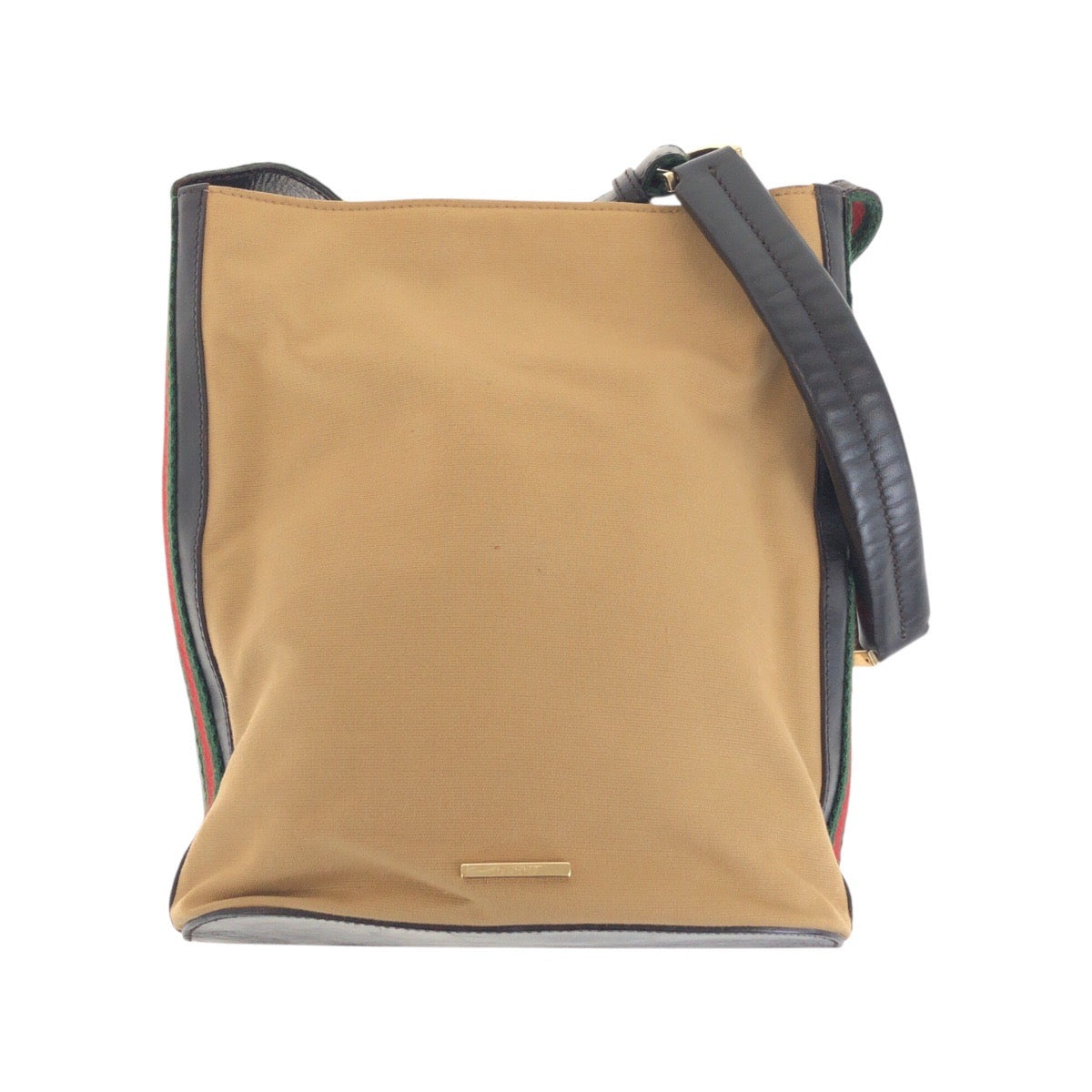 Gucci Sherry Line Shoulder Bag Leather Canvas Shoulder Bag