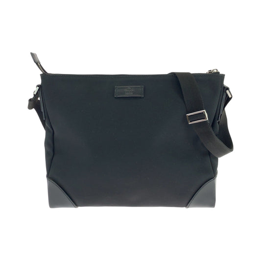 Gucci SilverMetal Messenger Nylon Black Shoulder Bag