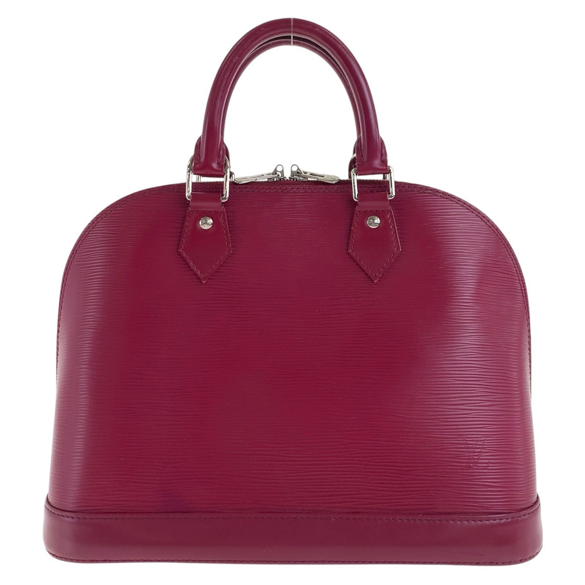 Louis Vuitton M40490 Fuchsia Wine Bordeaux SilverMetal Leather Red Handbag