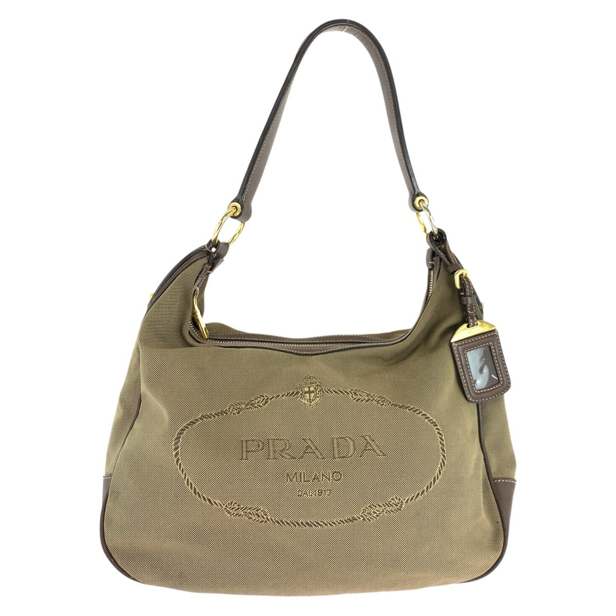 Shoulder Bag , Gold Metal Hobo Shoulder Leather Canvas