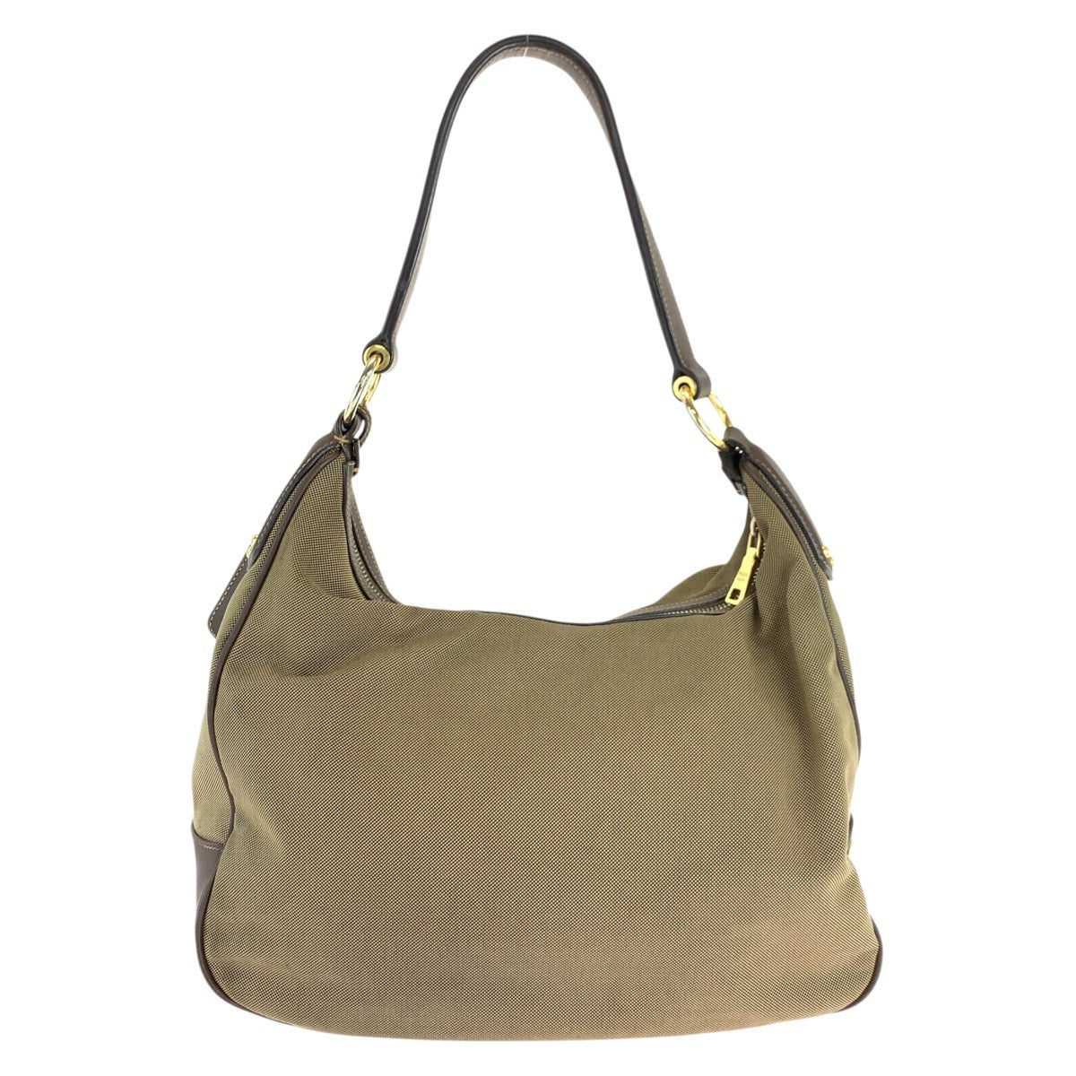 Prada Jacquard Shoulder Bag Leather Canvas Logo Shoulder Bag 3
