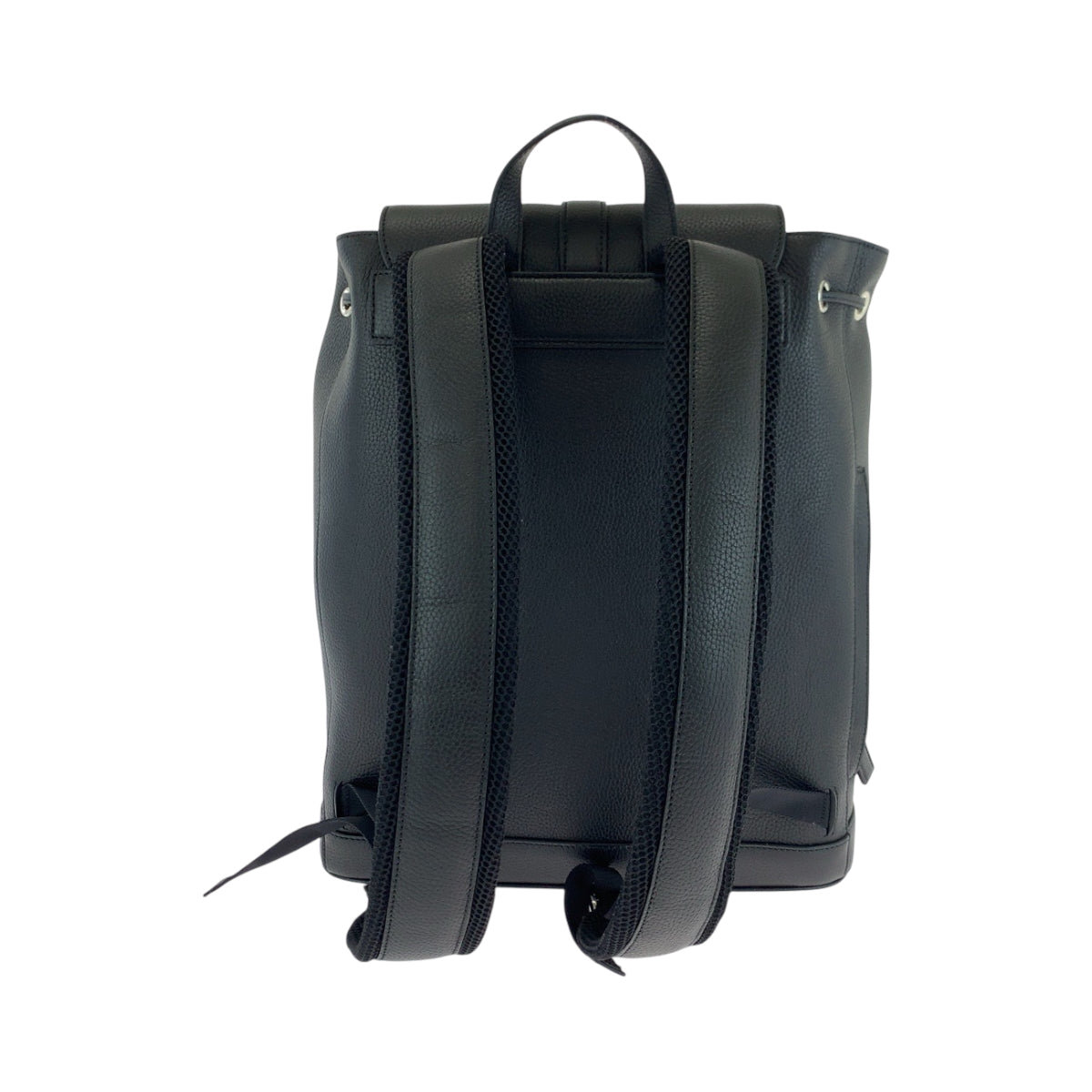 Gucci Backpack SilverMetal Leather Black Medium