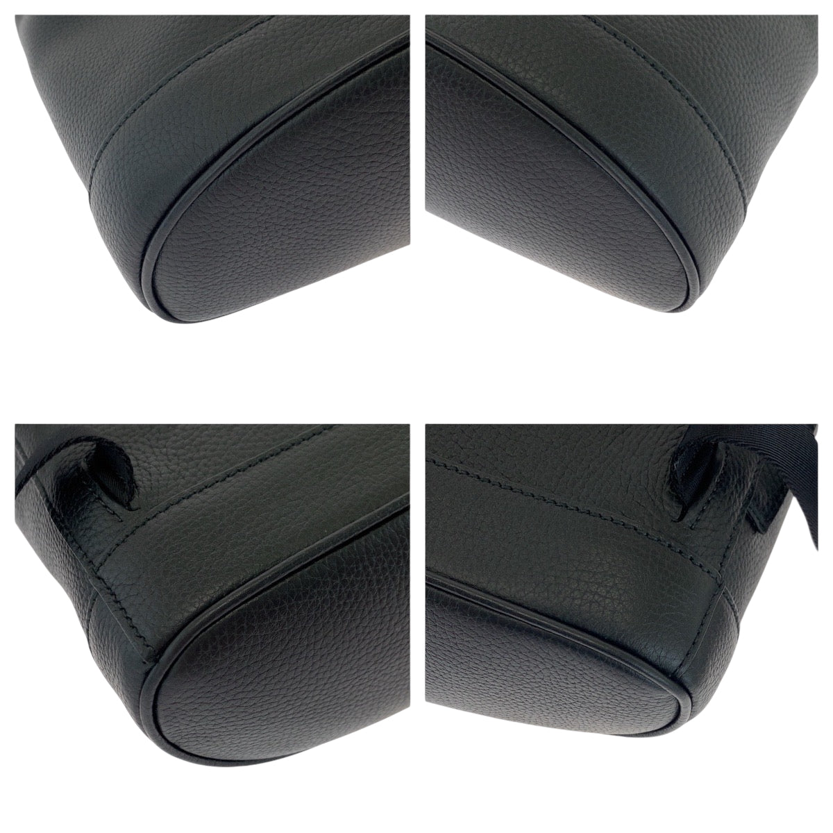 Gucci Backpack SilverMetal Leather Black Medium