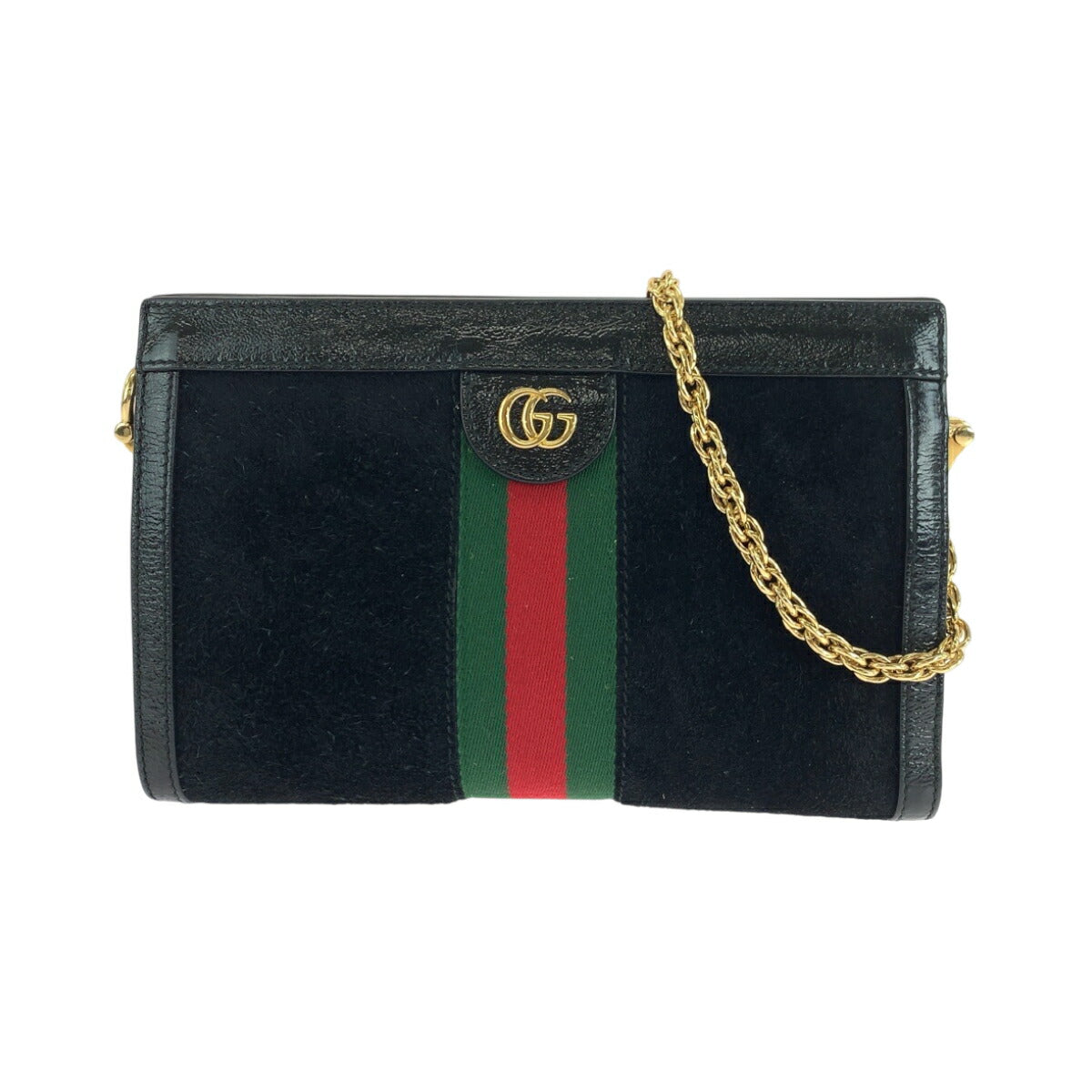 Gucci Sylvie Shoulder Bag Suede Chain