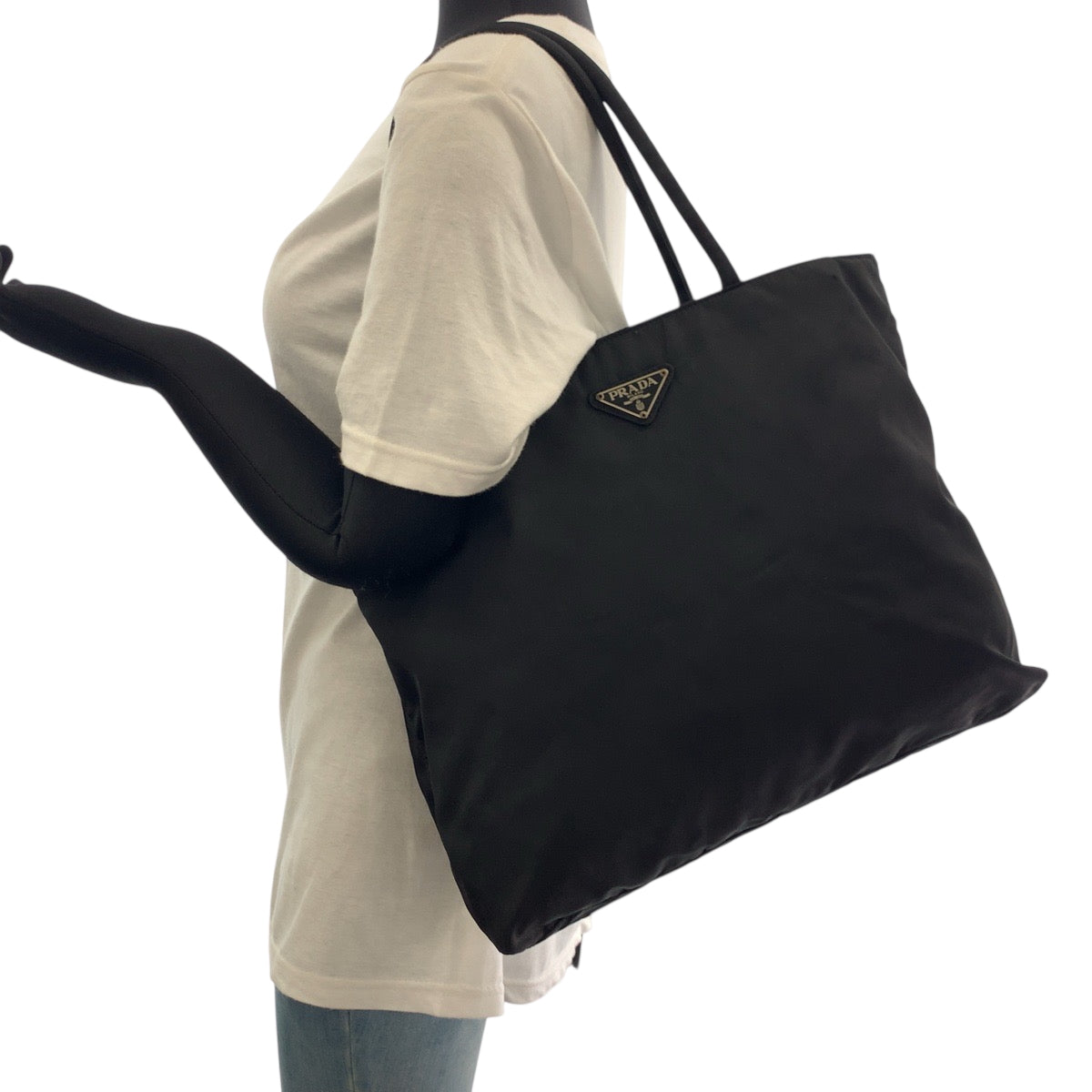 Tote Bag Metal Tote Bag Shoulder Bag Nylon Black