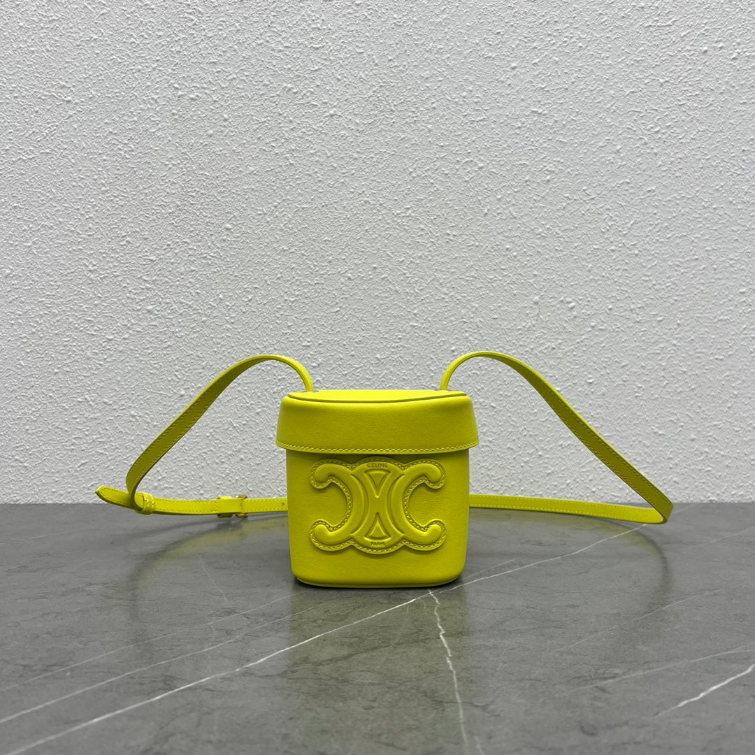 Top Quality Box Cuir Triomphe Yellow For Small Travel Bag