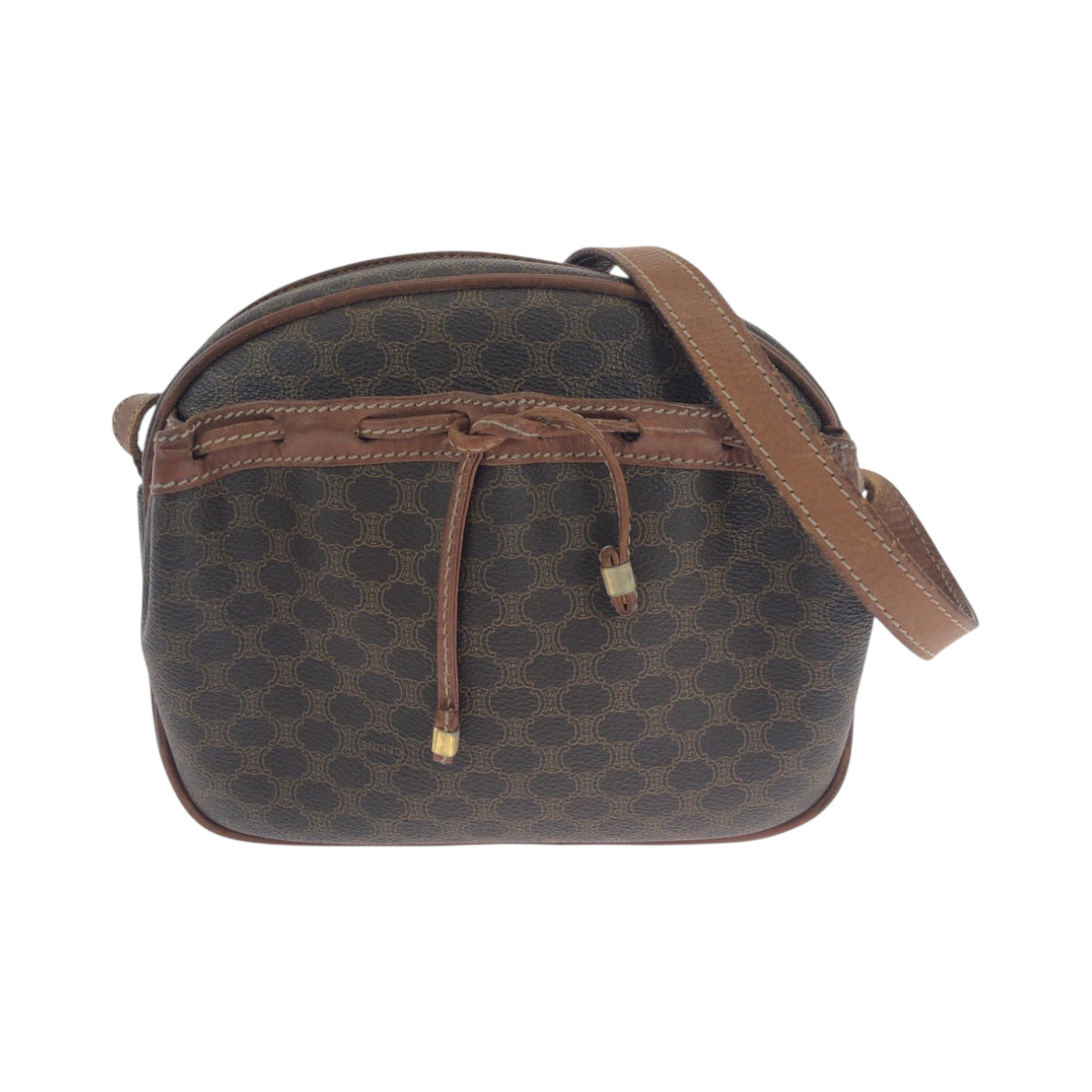 Shoulder Bag Pvc Metal Shoulder Bag Pochette Brown Gold Macadam Women