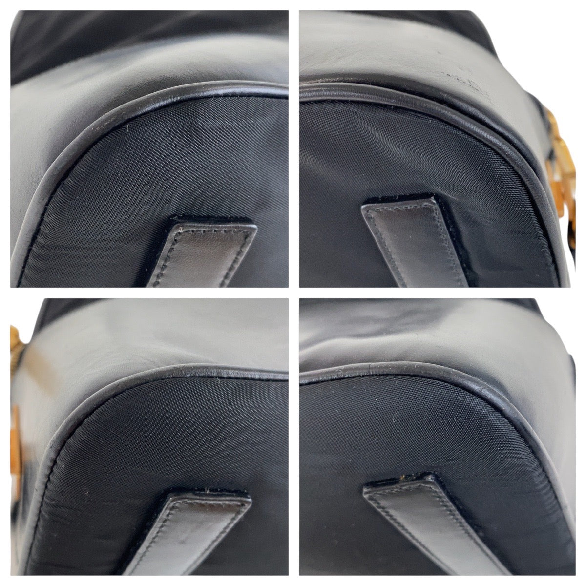 Prada Tessuto 2Way Shoulder Bag Leather Nylon