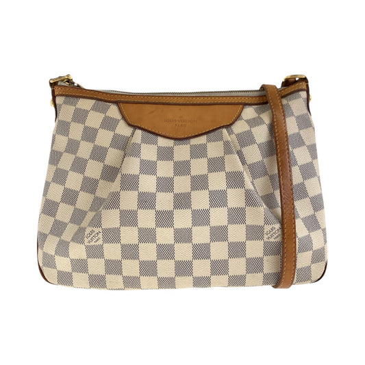 Louis Vuitton N41113 PVC iracusaPM Leather White Gold Gray Shoulder Bag