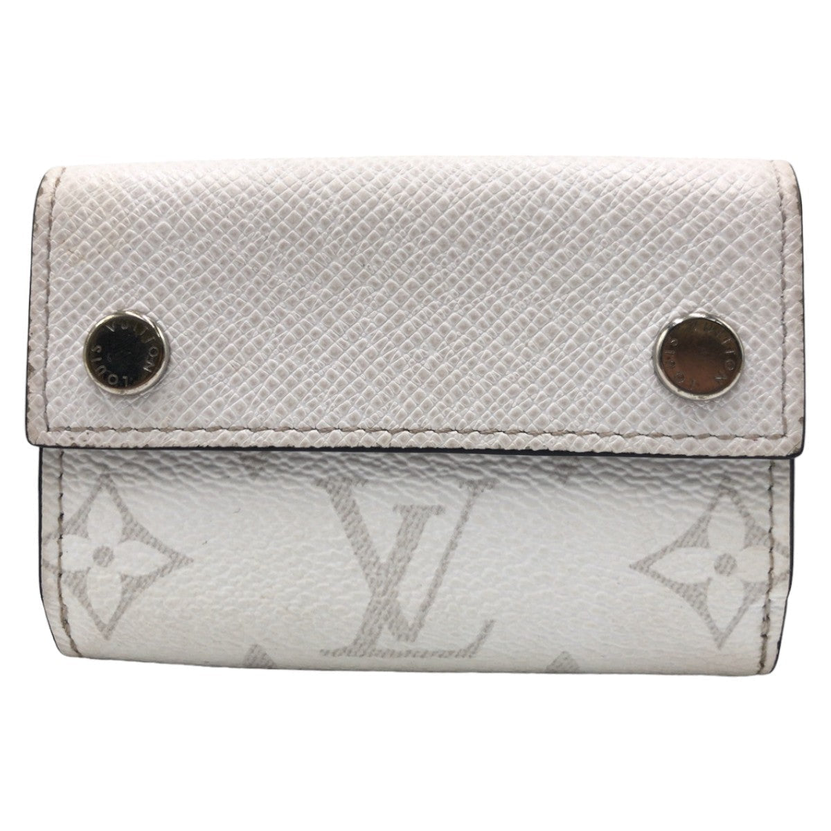 Louis Vuitton Tri-fold M30899 PVC Optic SilverMetal White Wallet Case