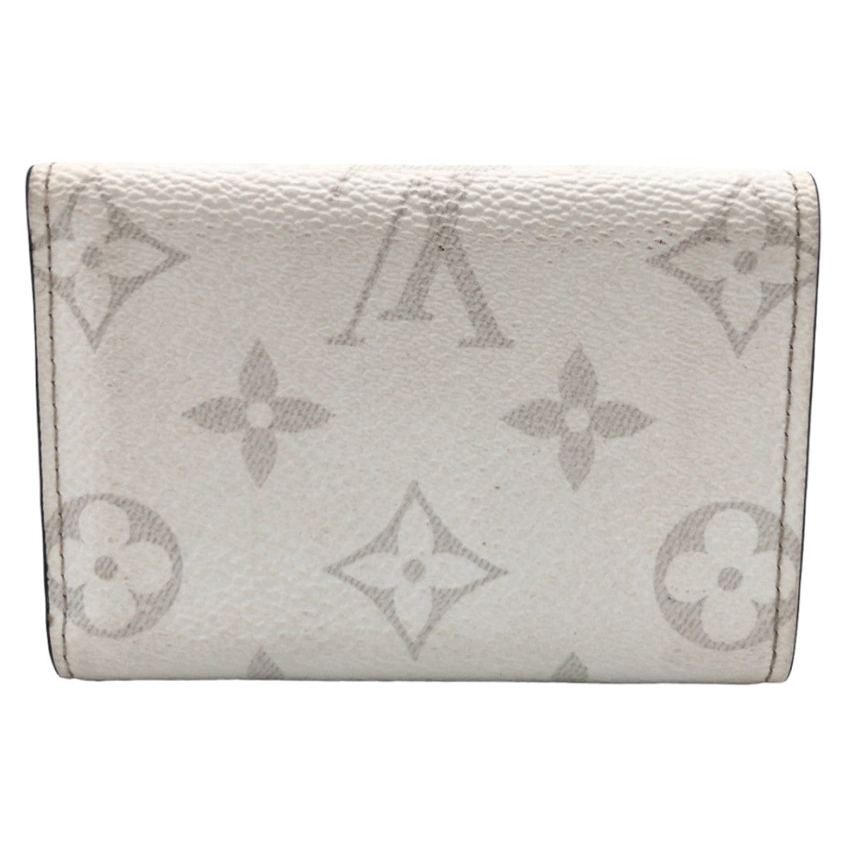 Louis Vuitton Tri-fold M30899 PVC Optic SilverMetal White Wallet Case
