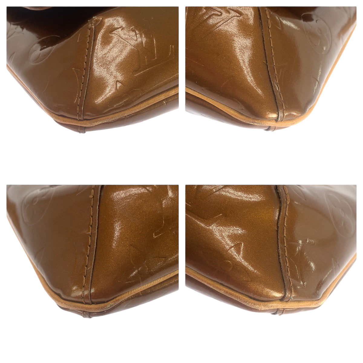 Louis Vuitton M91301 bronze Vernis Thompson Street Leather Patent Shoulder Bag