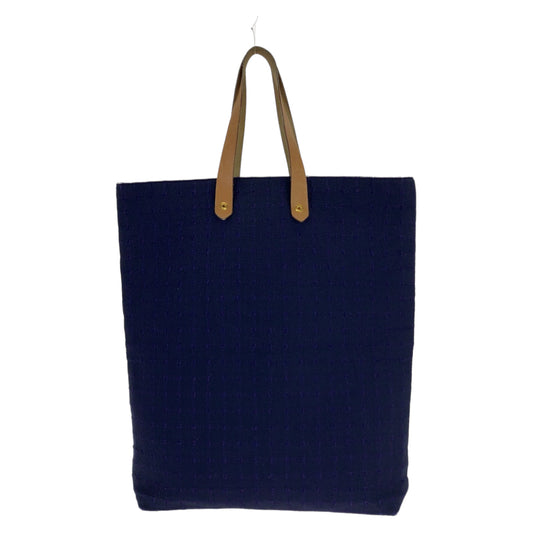 Hermes Tote Bag Cotton Handbag Amedaba Gm Women Leather Canvas Purple