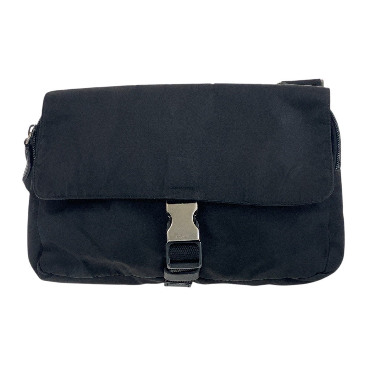 Shoulder Bag Silvermetal Test Triangle With Logo Nylon Black With Logo