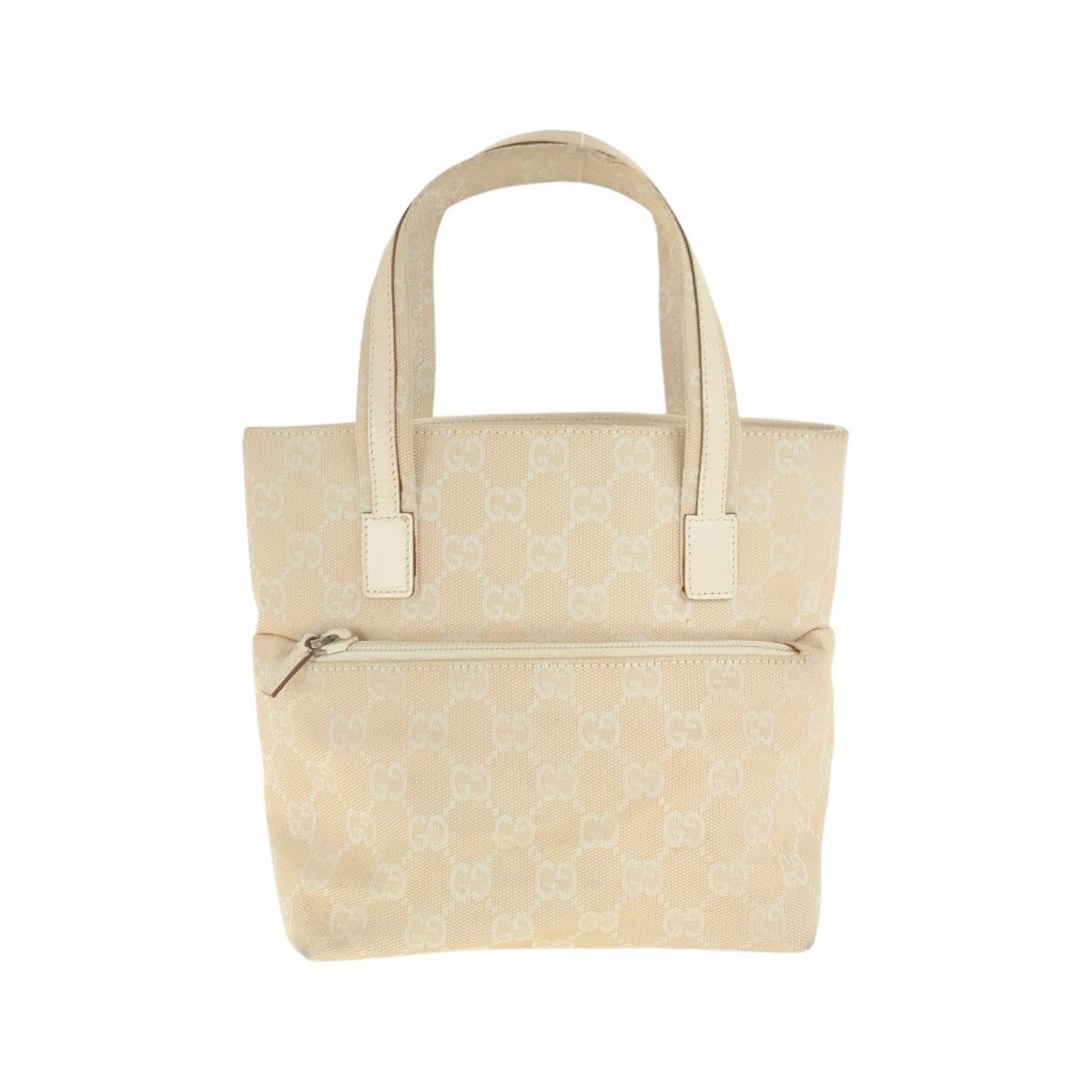 Gucci 002. GG Ivory Canvas Beige Tote Bag