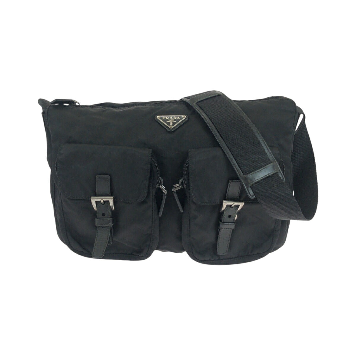 Prada Tessuto Triangle Shoulder Bag Logo Shoulder Bag 2