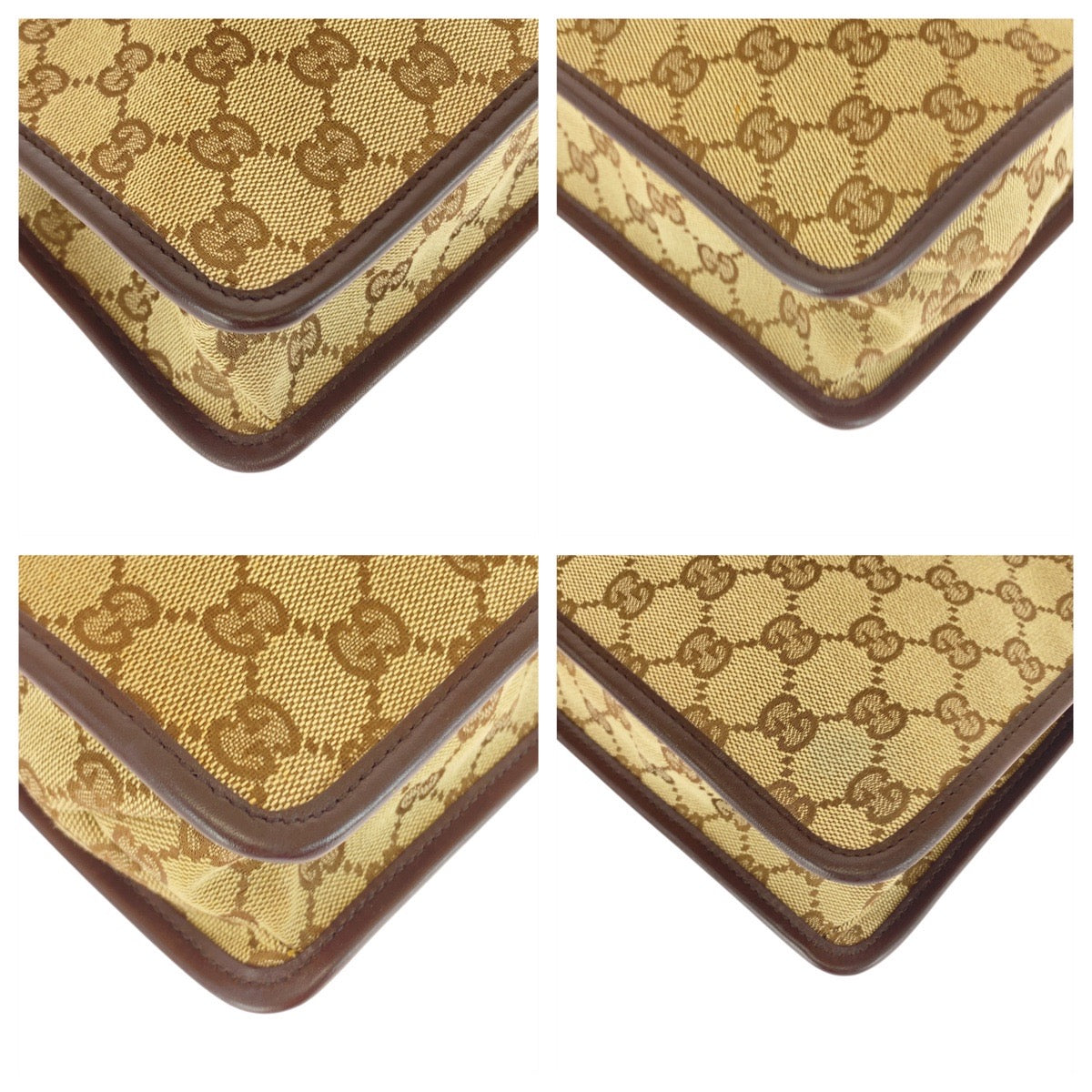 Gucci Shoulder Bag Leather Canvas Bag 23