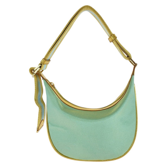 Gucci 001 Sherry line Canvas Green Gold Shoulder Bag