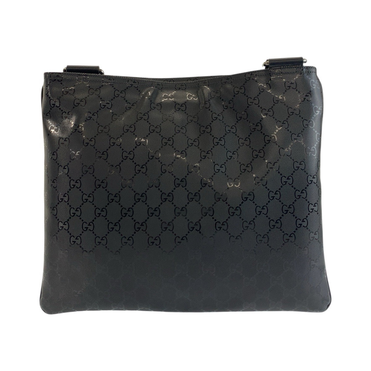 Gucci PVC SilverMetal Messenger GG implementation Black Shoulder Bag
