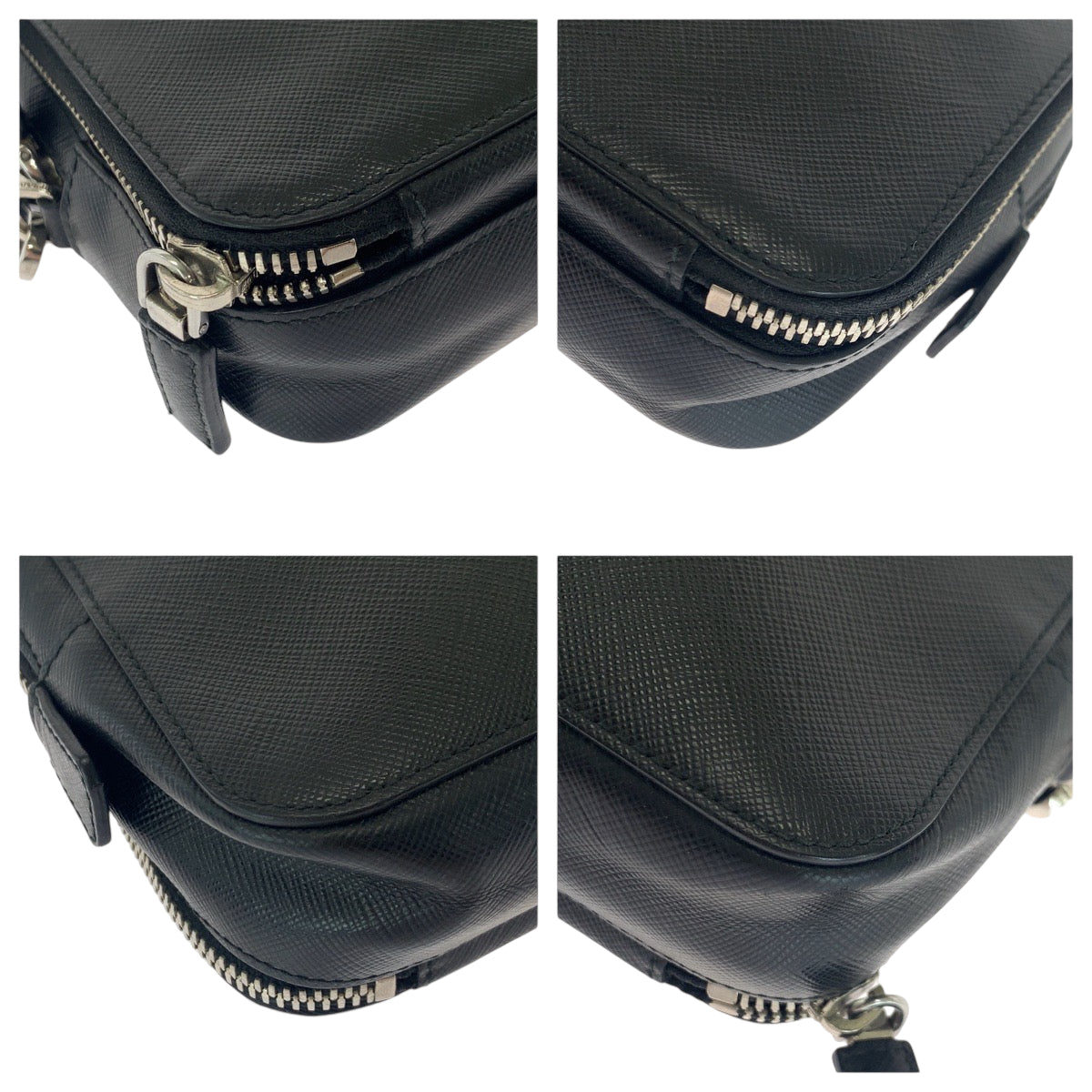 Clutch Bag Silvermetal Clutch Bag Business Bag Leather Black Logo Mens