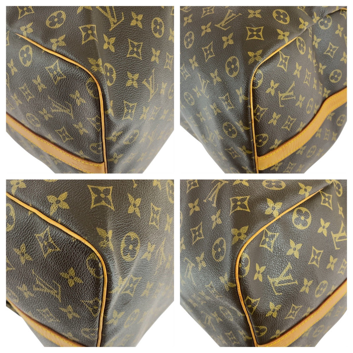 Louis Vuitton Boston Duffel M41412 PVC Keepall Monogram Leather Brown Gold Shoulder Bag