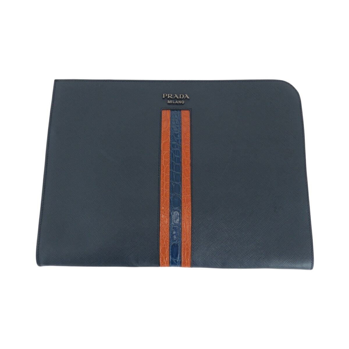Prada 2Vn003 Crocodile Clutch Bag Saffiano