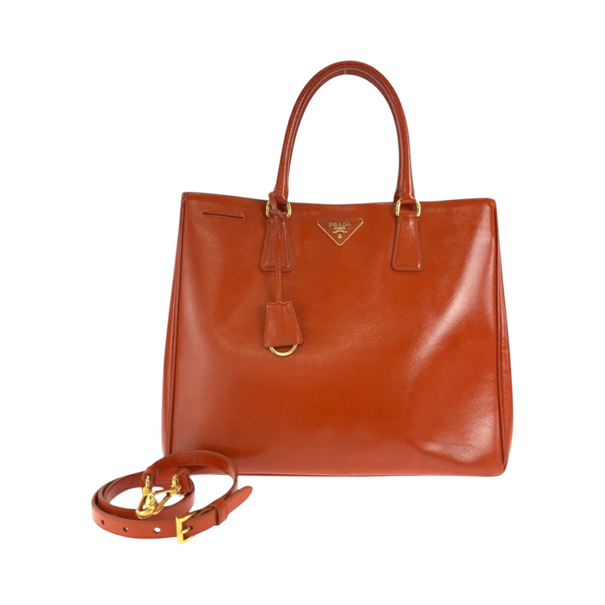 Prada Galleria 2Way Bag Leather Patent Saffiano Travel Bag