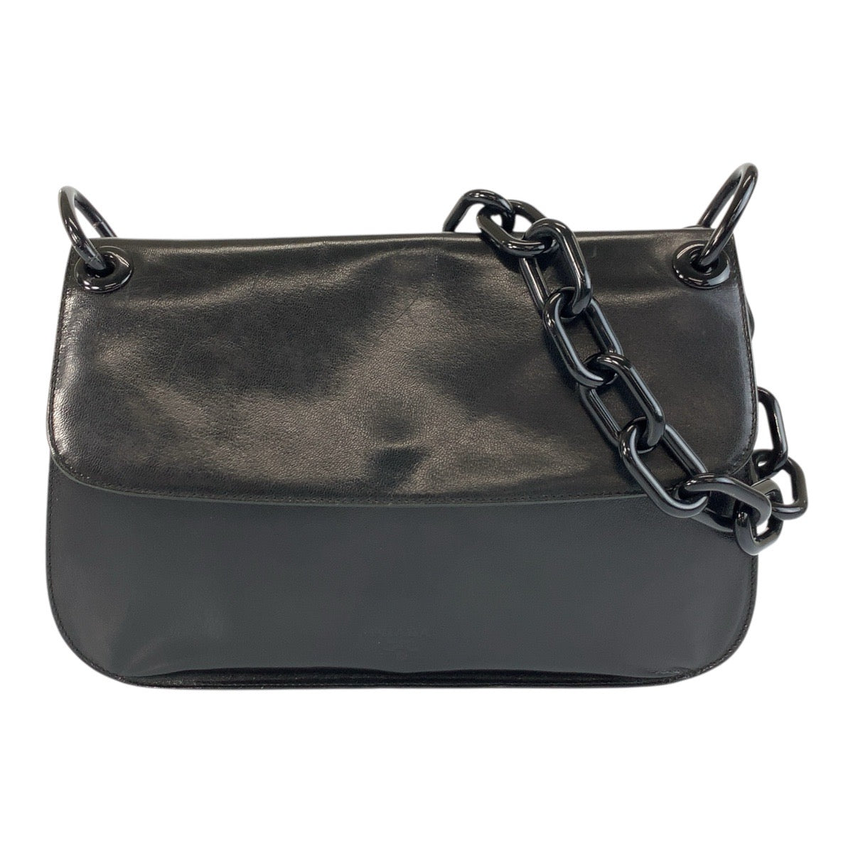 Shoulder Bag , Plastic Plastic Shoulder Bag Leather Black