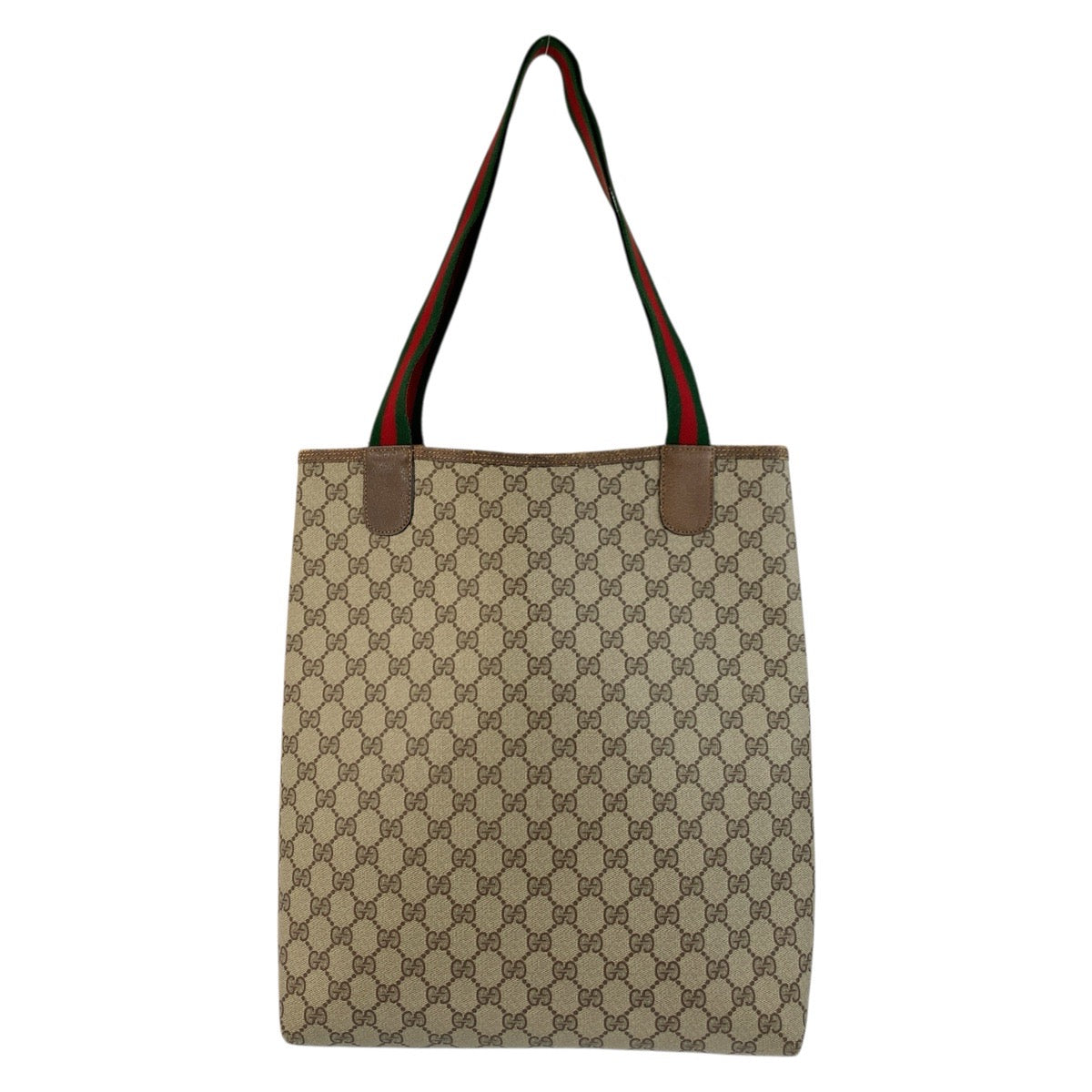 Gucci 39 02 003 GG Supreme Canvas Brown Beige Shoulder Bag