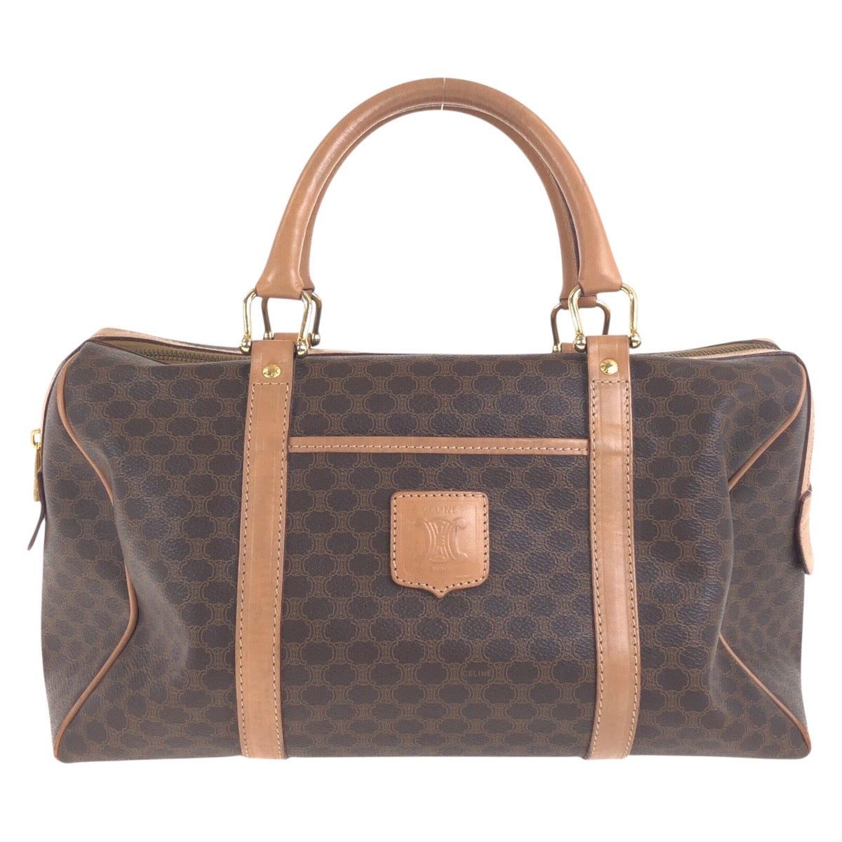 M Pvc Handbag Boston Duffel Bag Macadam Brown Travel Bag