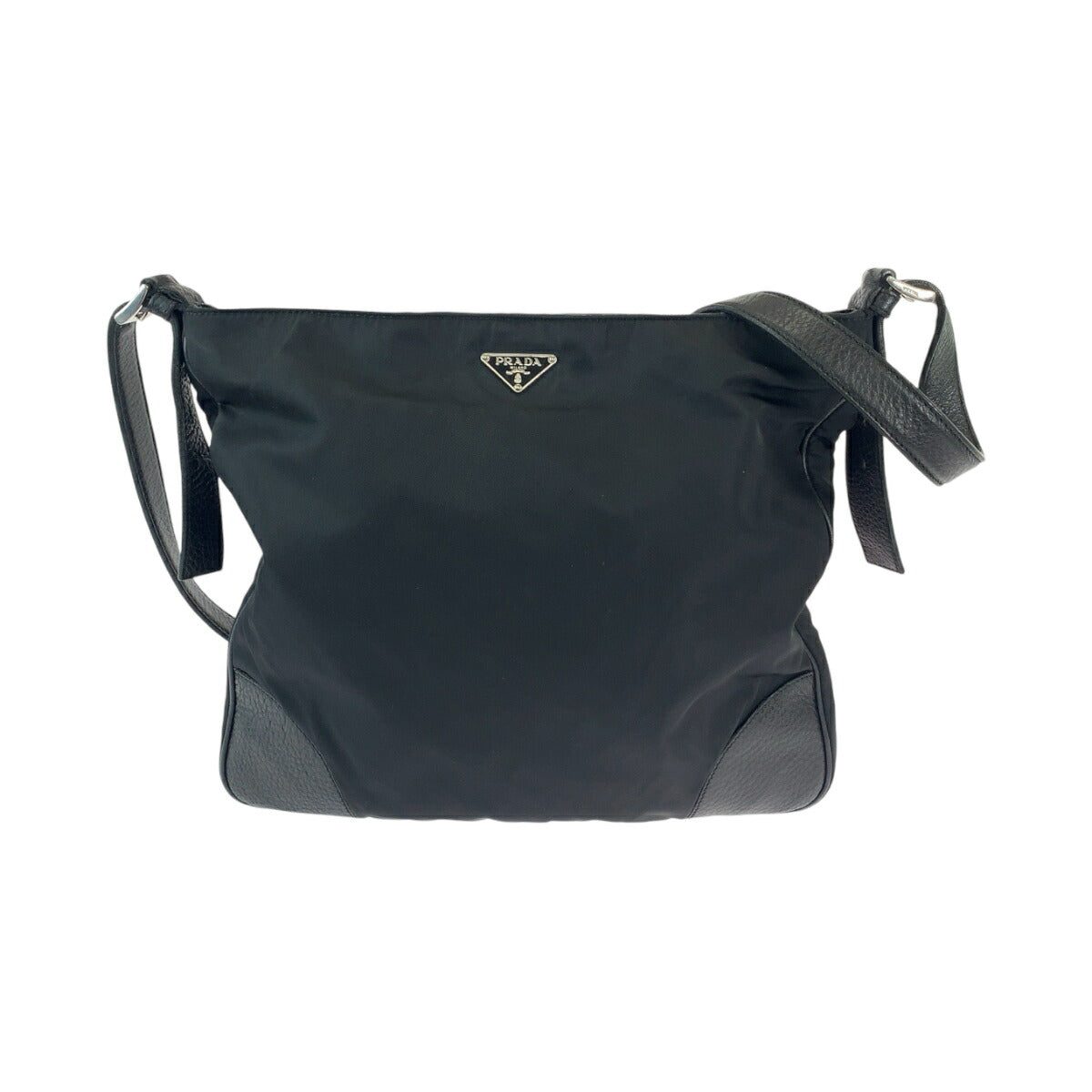 Prada Tessuto Daino Shoulder Bag Leather Nylon Vitello