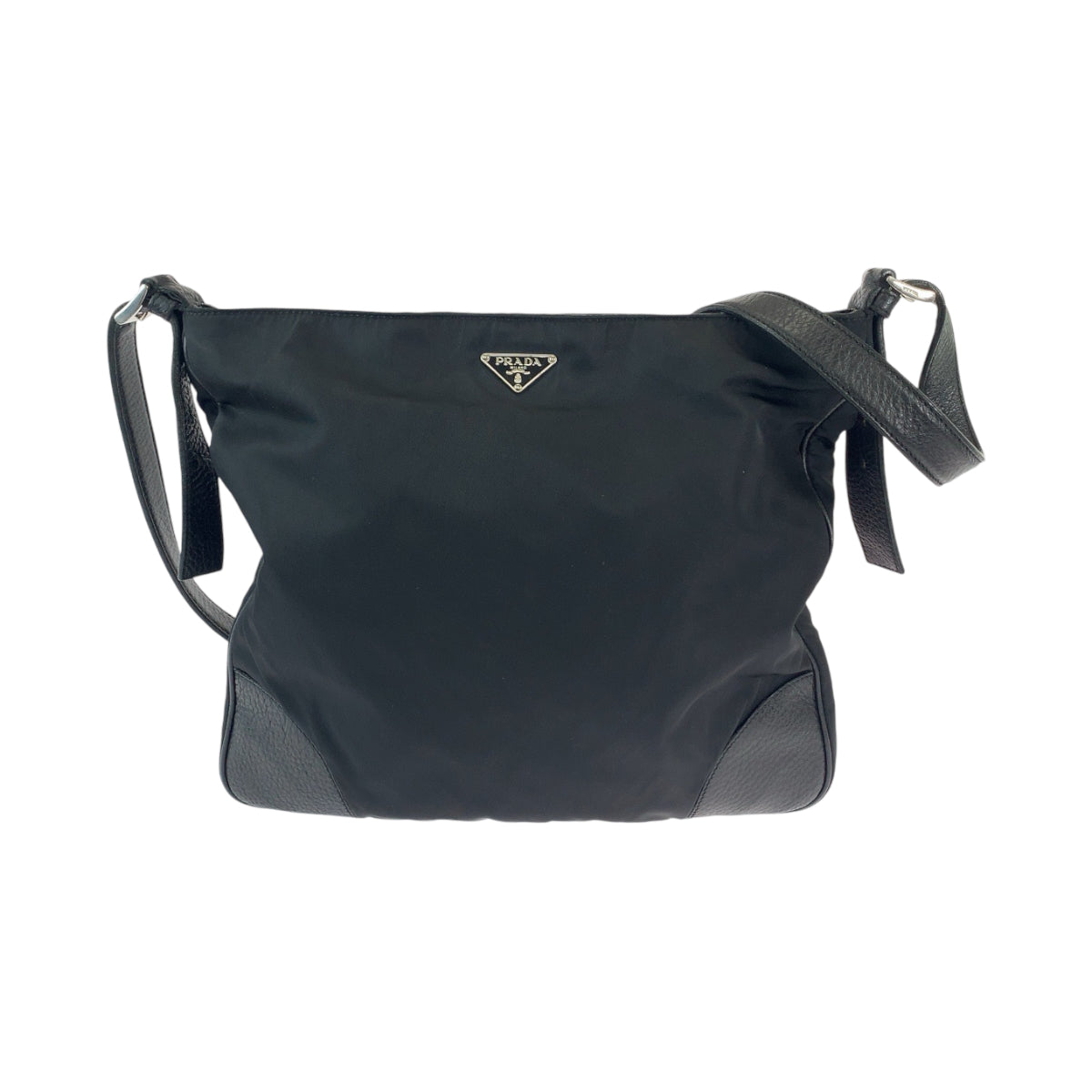 Shoulder Bag , Silvermetal Shoulder Bag Messenger Leather Nylon