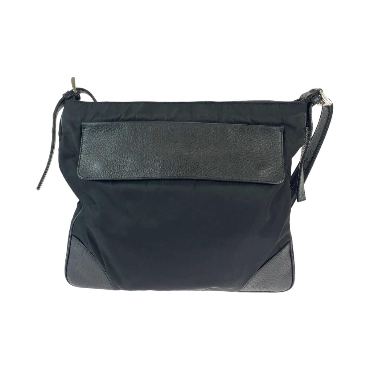 Shoulder Bag , Silvermetal Shoulder Bag Messenger Leather Nylon