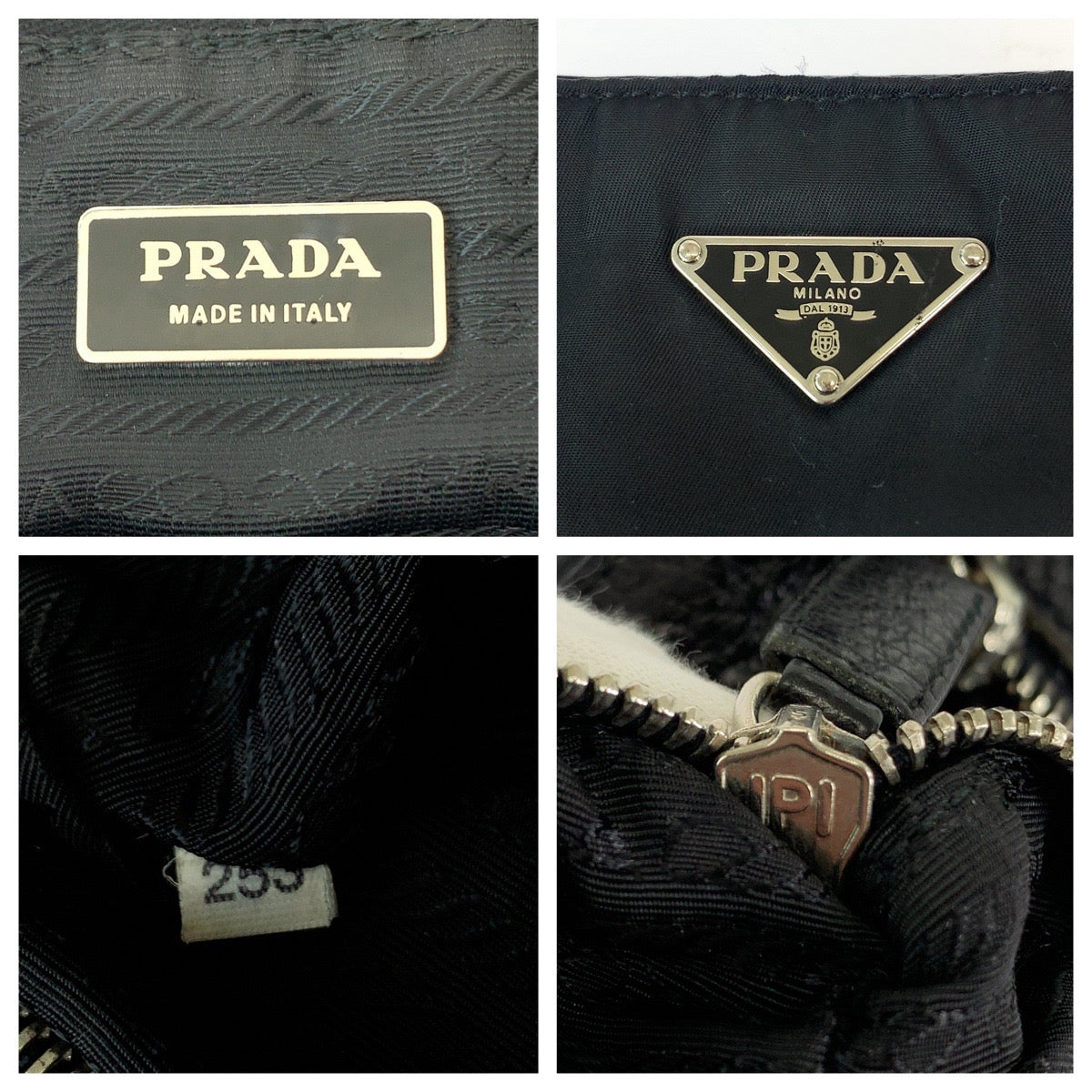 Prada Tessuto Daino Shoulder Bag Leather Nylon Vitello