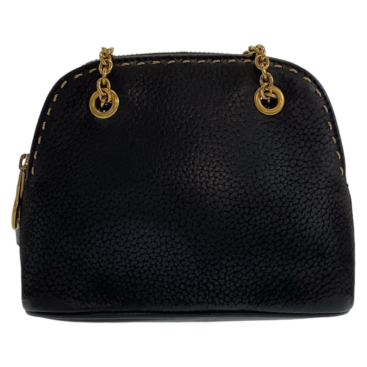 Shoulder Bag Goldmetal Triomphe Leather Black