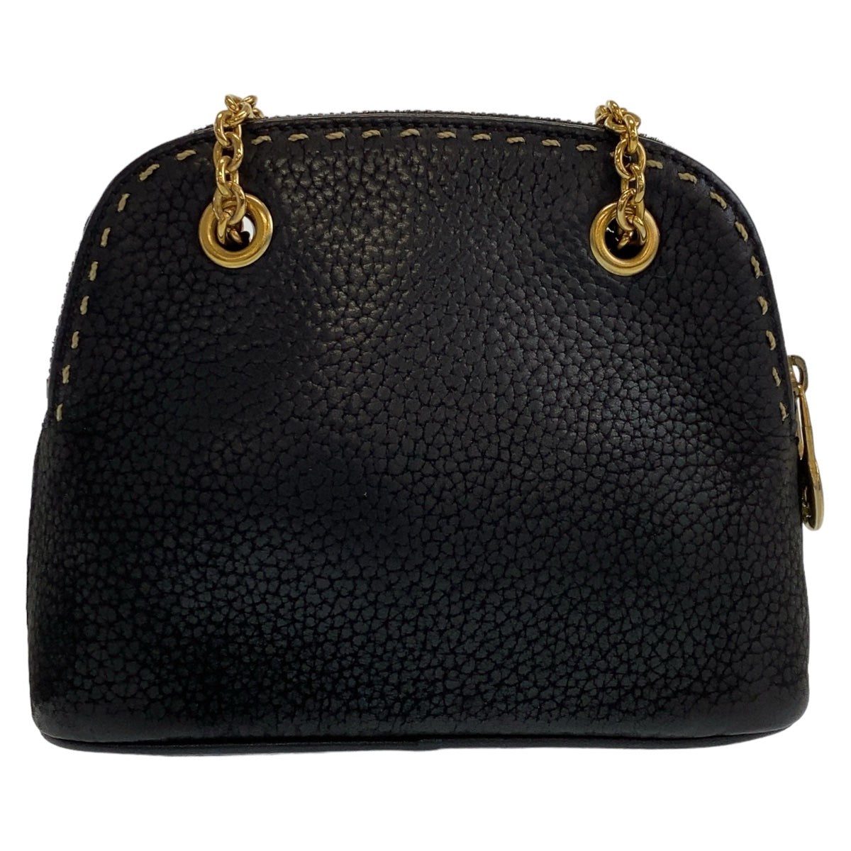 Shoulder Bag Goldmetal Triomphe Leather Black