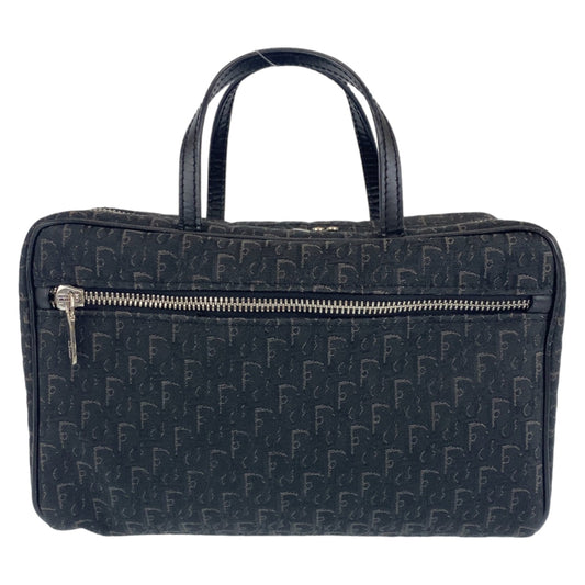 Dior Handbag , Silver Metal Handbag Vanity Bag Leather Canvas Travel Bag