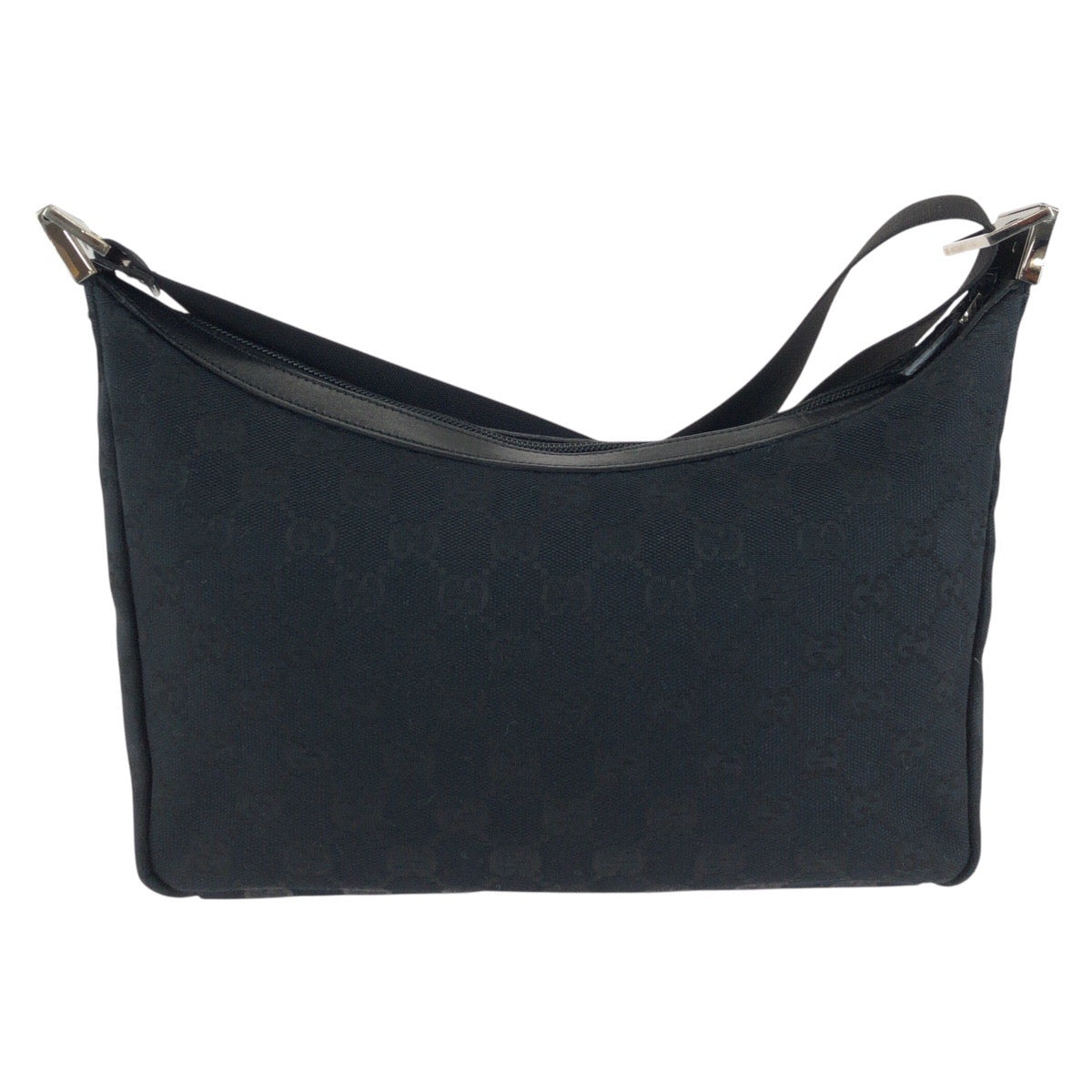 Gucci 019 GG SilverMetal pochette Canvas Black Shoulder Bag