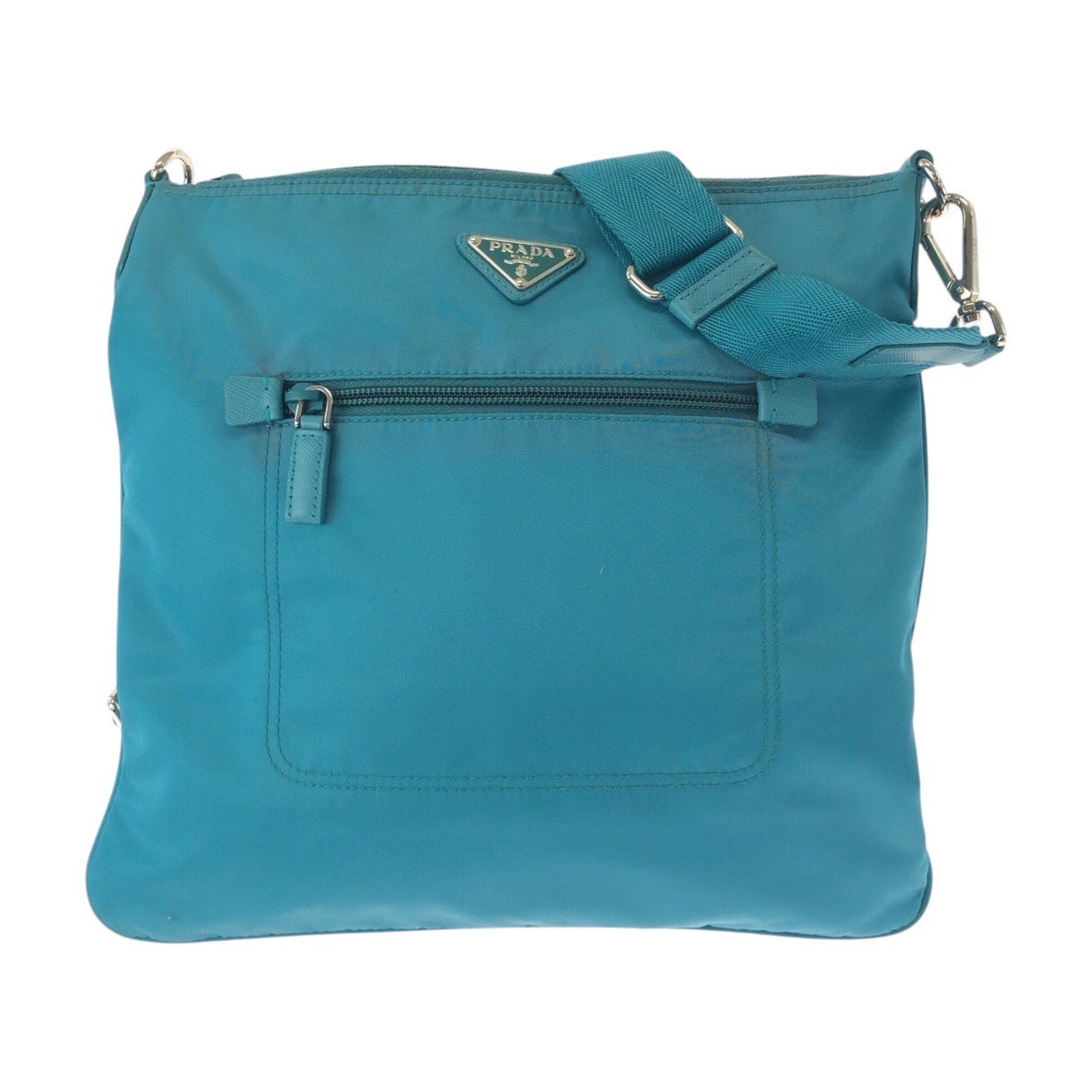 Shoulder Bag Light Emerald Silvermetal Shoulder Bag Nylon Blue