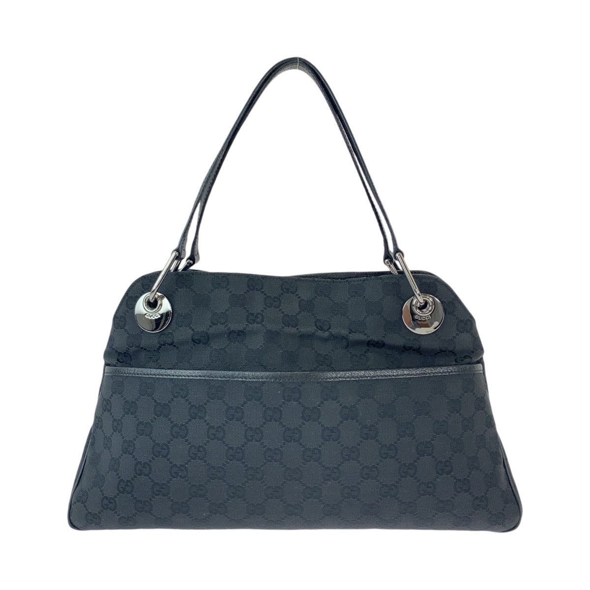 Gucci 2Way Bag Leather Canvas Travel Bag